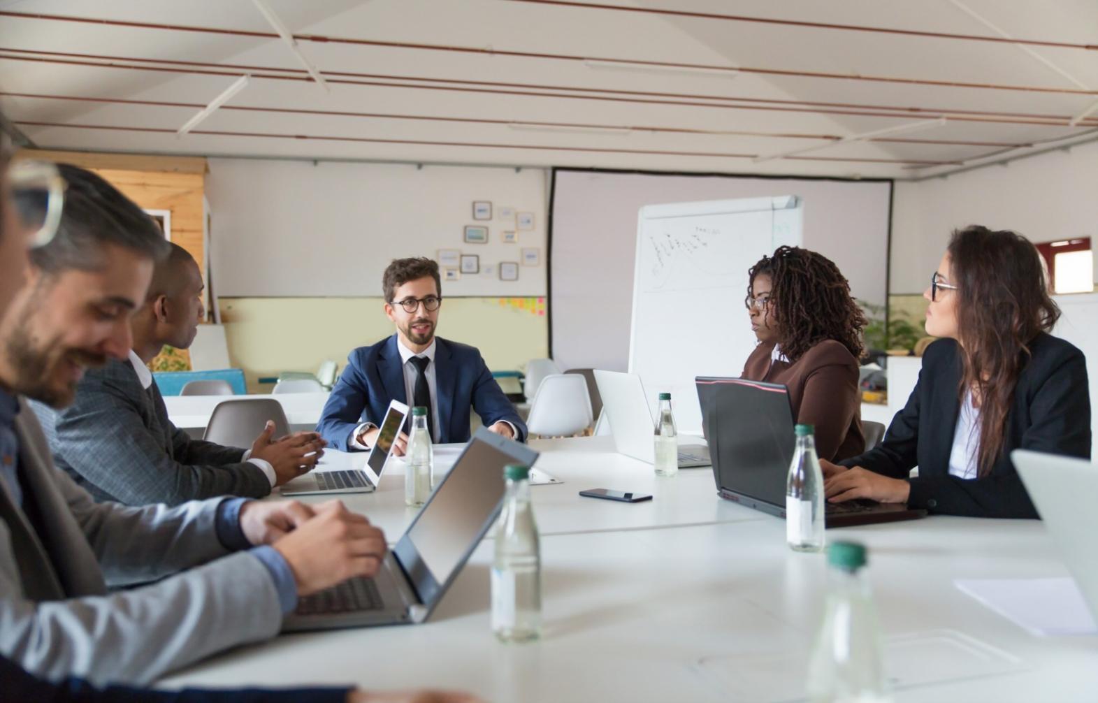 Professional financial consultation and analysis discussion